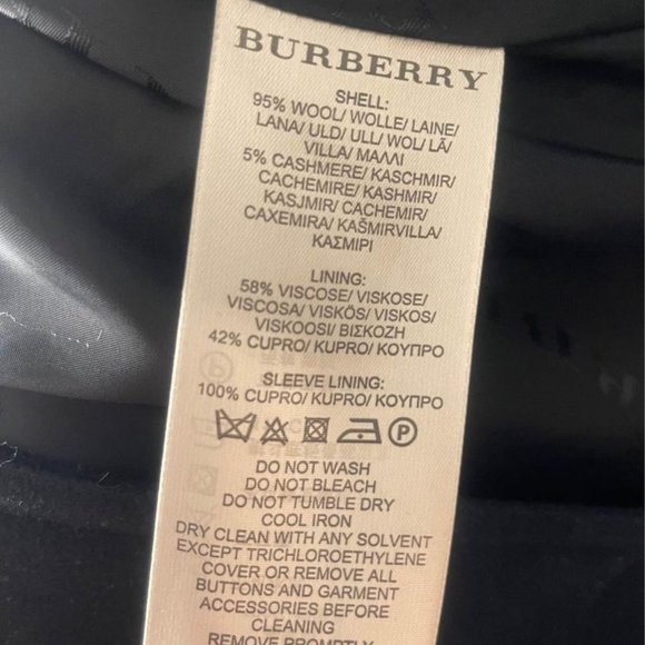 Burberry Double Breasted Black Wool coat size US 2 (UK 4) - Picture 4 of 5